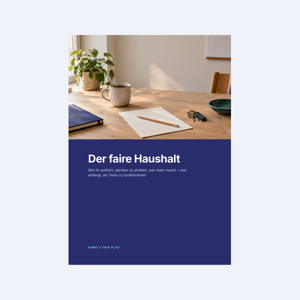 Titelseite von Der faire Haushalt: Wie ihr aufhört, darüber zu streiten, wer mehr macht – und anfangt, als Team zu funktionieren