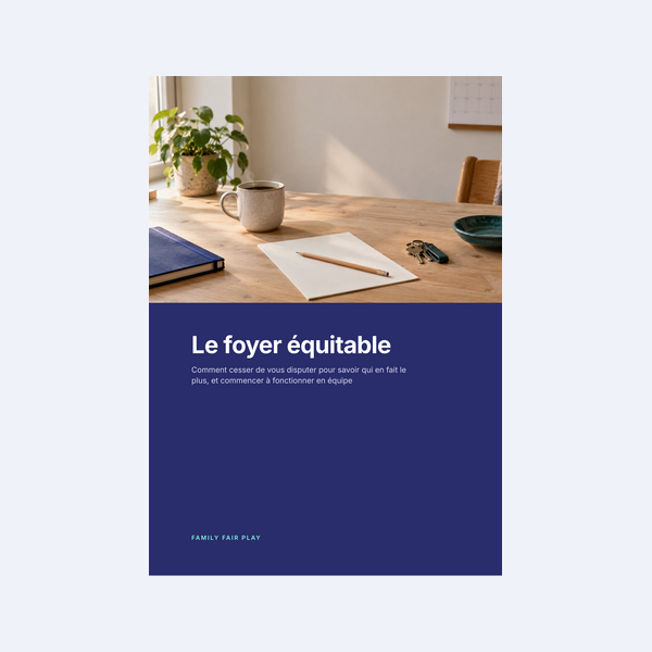 Couverture du Foyer équitable : Comment cesser de vous disputer pour savoir qui en fait le plus, et commencer à fonctionner en équipe